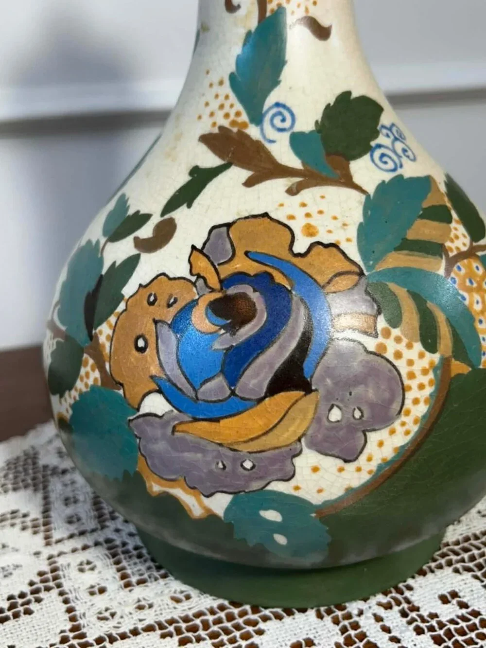 Vintage 1920s Dutch Art Pottery Lamp Base - Arnhemsche Fayence